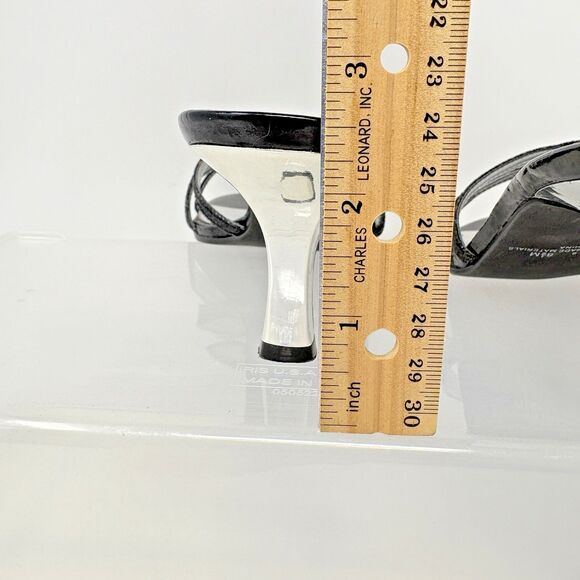 Rampage Frankie 9 Womens Black Glitter Silver Heels Evening Strappy Sandals 8.5M - Picture 5 of 10